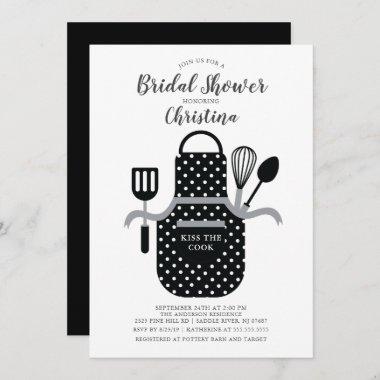 Black Stock the Kitchen Bridal Shower Invitations
