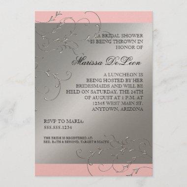 Black Tie Elegance, Bridal Shower Invitations