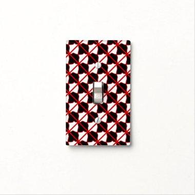 Black White and Red Light Switch Cover