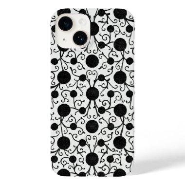 Black & White Botanical Chinese Pattern Case-Mate iPhone 14 Case