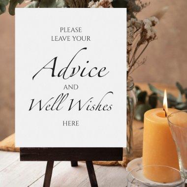 Black & White  Advice And Well Wishes Poster
