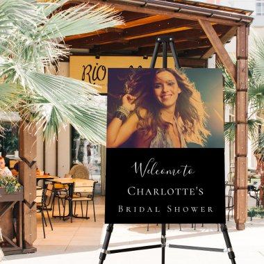 Black white custom photo  welcome foam board