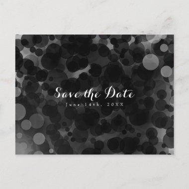 Black & White Dots Modern Chic Party Save the Date Announcement PostInvitations