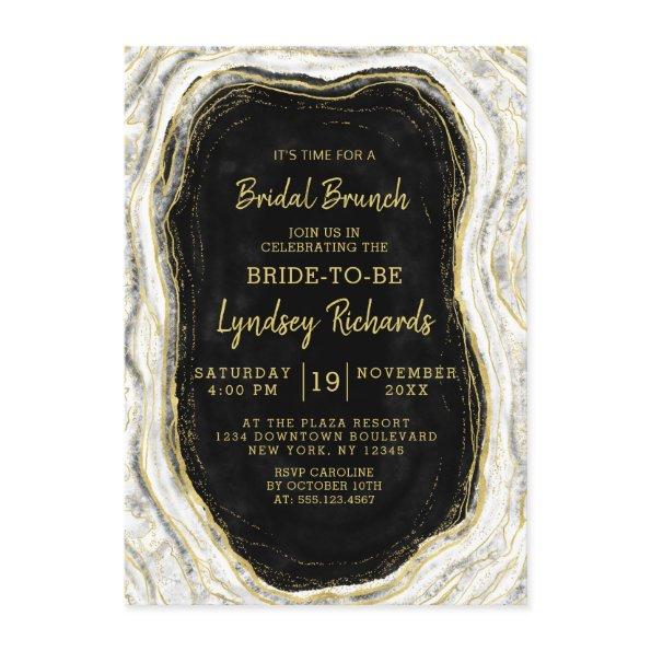 Black White & Gold Geode Bridal Brunch Shower