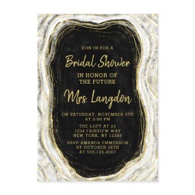 Black White & Gold Geode Wedding