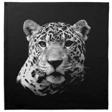 Black & White Jaguar Cloth Napkin