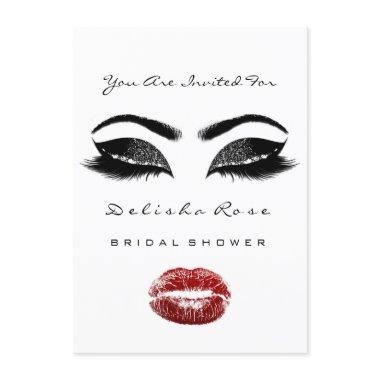 Black White Kiss Makeup  Red