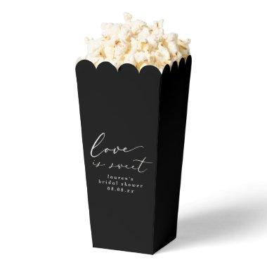 Black & White Love is Sweet  Popcorn Favor Boxes