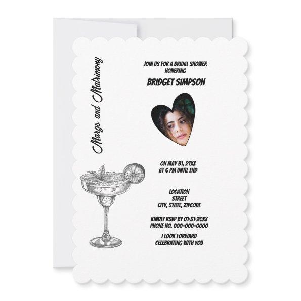 black & white margs & matrimony bridal photo