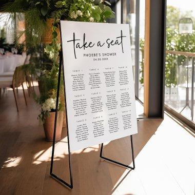 Black & White Minimal  Seating Chart Foam Board