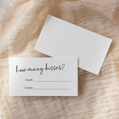 Black & White Minimal Script How Many Kisses Game Enclosure