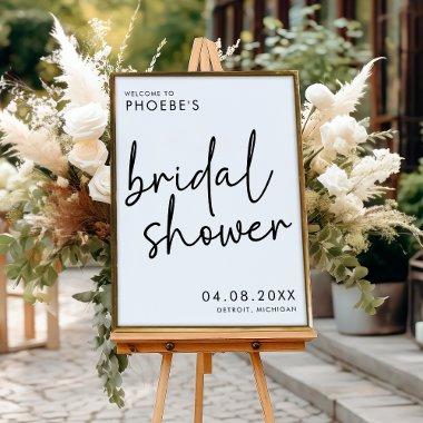 Black & White Minimalist  Welcome Poster