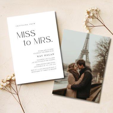 Black & White Miss To Mrs.  Photo