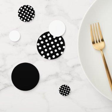Black & White Polka Dots Birthday Party Confetti
