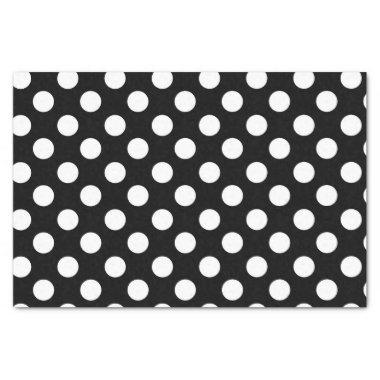 Black & White Polka Dots Birthday Party Tissue Paper