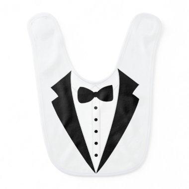 Black White tuxedo Baby Bib
