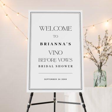 Black White Vino Before Vows  Foam Board