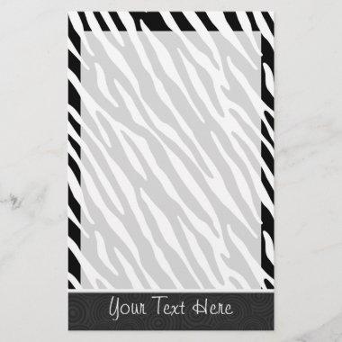 Black & White Zebra Stripes Stationery