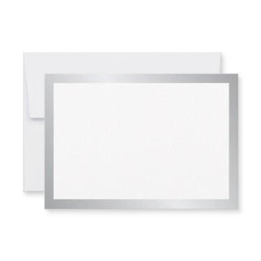 Blank Elegant Silver Wedding Advice Card