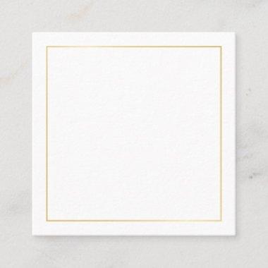 Blank Gold and White Square Business Invitations