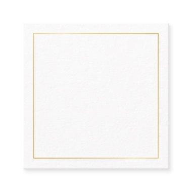 Blank Gold and White Square Business Invitations