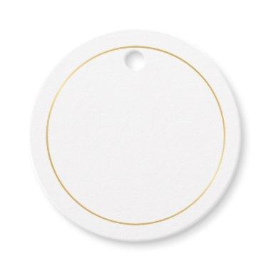 Blank Gold and White Wedding Favor Tags