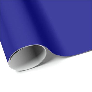 Blank Template Navy Blue Plain Elegant Solid Color Wrapping Paper