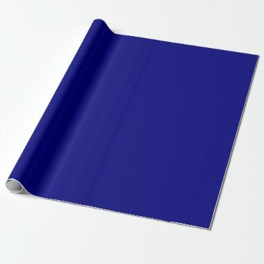 Blank Template Solid Color Elegant Navy Blue Plain Wrapping Paper