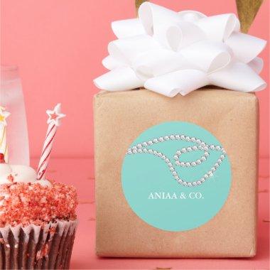 Bling & Glam Celebrate  Tiara Party Classic Round Sticker