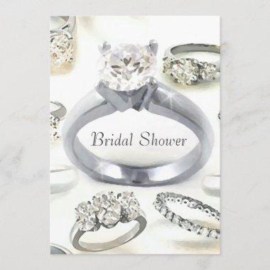 Bling Rings Bridal Shower Invitations