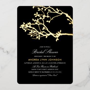 Blissful Branches  Gold Foil Invitat Foil