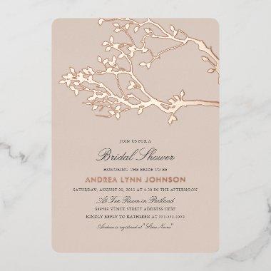 Blissful Branches  Rose Gold Foil