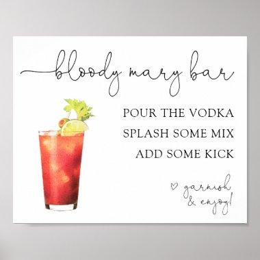 Bloody Mary Bar Drink Sign