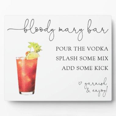 Bloody Mary Bar Drink Sign Plaque