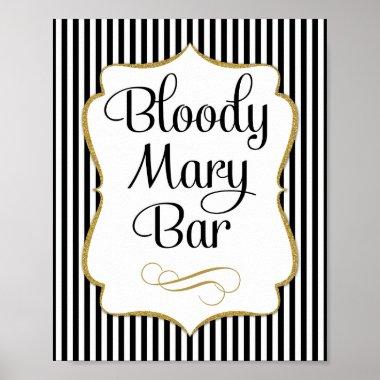 Bloody Mary Bar Sign Black Gold