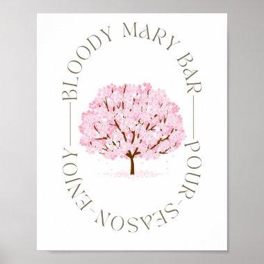 Bloody Mary Bar Sign for Cherry Blossom Party