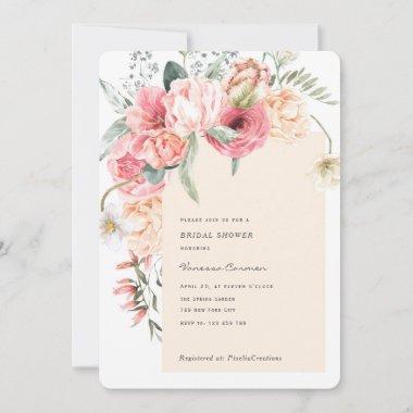 Bloom spring flowers garden themed chic floral Invitations