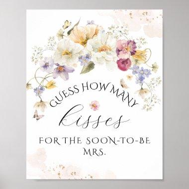Bloom Wildflower Rustic Bridal Shower Game Poster