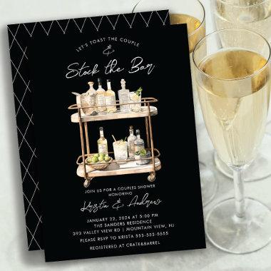 Blooming Bar Cart Couples Shower Invitations