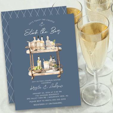 Blooming Bar Cart Couples Shower Invitations