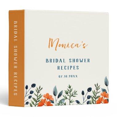 Blooming Botanicals  Recipe 3 Ring Binder