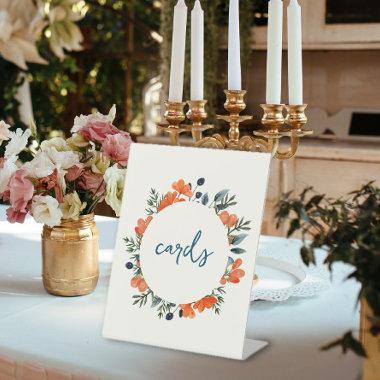 Blooming Botanicals Orange  Pedestal Sign