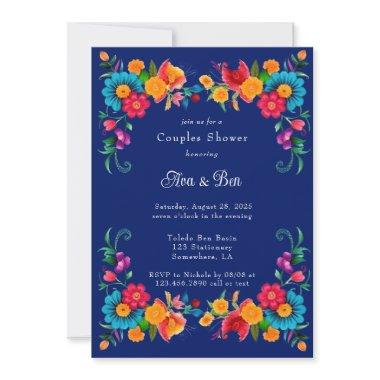 Blue and Colorful Mexican Fiesta Couples Shower
