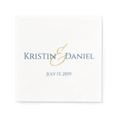 Blue and Gold Napkins