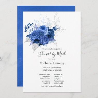 Blue and White Bridal or Baby Shower by Mail Invitations