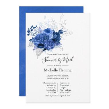 Blue and White Bridal or Baby Shower by Mail Invitations