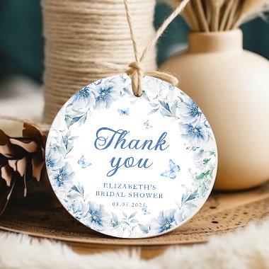 Blue and White Chinoiserie Bridal Shower Favor Tags