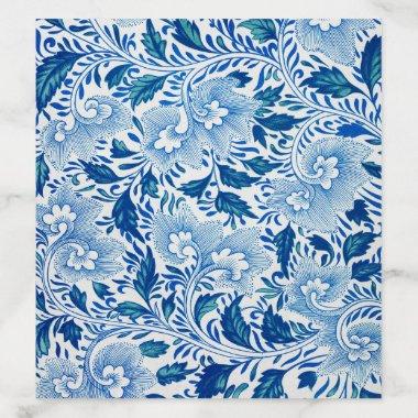 Blue and White chinoiserie ornament Floral Pattern Envelope Liner