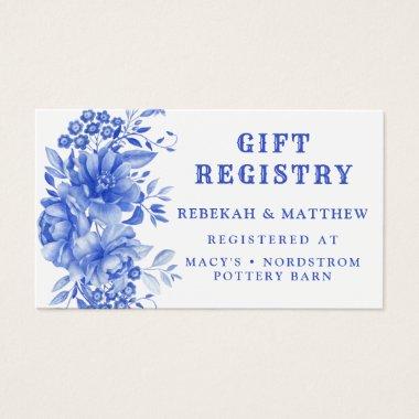 Blue and White Floral | Gift Registry Invitations