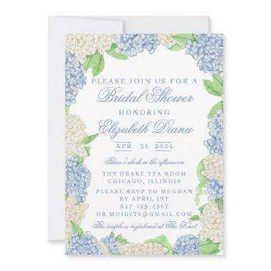 Blue and White Hydrangea